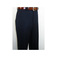 Men's Pants G. Manzoni None Wrinkle Soft Wool Super 120's 053 Navy Made in Italy