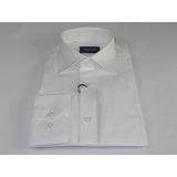 Mens 100% Cotton Shirt From Turkey Manschett by Quesste Slim Fit 4029-01 White