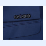 Men RENOIR suit Solid 2 Button Business Formal All Purpose Slim Fit 201-20 Blue