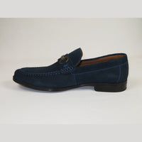 Men's Shoes Steve Madden Soft Suede Leather upper Slip on GADDIS Navy Blue