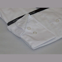 Mens Milani dress shirt soft cotton Blend easy wash business long sleeves white