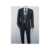 Men Suit BERLUSCONI Turkey 100% Italian Wool Super 180's #Ber29 Navy Blue Stripe