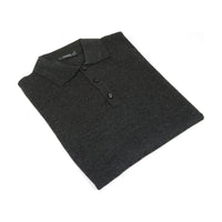 Mens PRINCELY Soft Merinos Wool Sweater Knits Lightweight Polo 1011-40 Charcoal