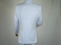 Men Apollo King Double Breasted Suit Classic Peak Lapel Pleated DM26 White