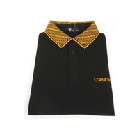 Men Sports Shirt PAZO by DE-NIKO Short Sleeves Cotton Polo Shirt DBK2303 Black