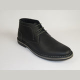 Men's Steve Madden Chuka Boot Soft Leather Lace up Harken Black