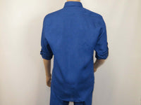 Men INSERCH premium Soft Linen Breathable 2pc Walking Leisure suit LS29116 Royal