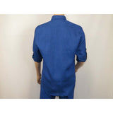 Men INSERCH premium Soft Linen Breathable 2pc Walking Leisure suit LS29116 Royal