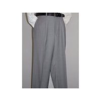 Mens MANTONI Pleated Dress Pants 100% Wool Super 140's Classic Fit 46306-2 Gray
