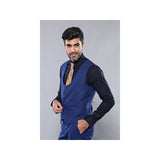 Men 3pc European Vested Suit WESSI by J.VALINTIN Extra Slim Fit JV13 Royal blue
