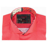Men Dress Shirts AXXESS Turkey 100% Egyptian Cotton 223-09 Red White Polka Dots