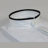 Mens CEREMONIA Tuxedo Formal Shirt 100% Cotton Banded Slim Fit #stn 33 HD White