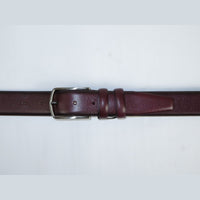 Men Burgundy Genuine Leather Belt PIERO ROSSI Turkey Soft Full Grain #Burgundy-A