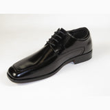 Mens GIORGIO VENTURI All Purpose Leather Dress Shoes Square toe Lace 4941 Black