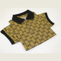 Men Sports Shirt DE-NIKO Short Sleeves Soft Modal Fashion Polo Shirt G1121 Gold