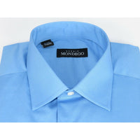 Mens Mondego  Stretch Cotton Blend Dress Classic shirt Long Sleeves SN2400 Blue