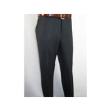 Men Flat Front Suit Separate Pants Slim Fit light Weight Slacks 202-1 Charcoal