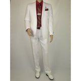 Adolfo Men's Linen Suit summer suit Breathable and comfortable C500 White