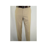 Mens MANTONI Flat Front Pants All Wool Super 140's Classic Fit 40901 Beige