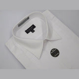 Men's Tuxedo shirt Milani  Lay-down Collar Formal Pleated Front Wedding White
