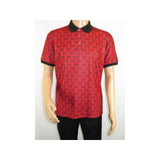 Men Sports Shirt DE-NIKO Short Sleeves Soft Modal Fashion Polo Shirt G1121 Red