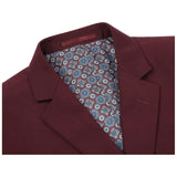 Men RENOIR suit Solid 2 Button Business Formal All Purpose Slim Fit 201-8 Wine