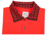 Men Sports Shirt DE-NIKO Short Sleeves Cotton Fashion Polo Shirt DBK109 Red