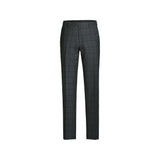 Men Renoir Suit Super 140 Wool Side Vent Classic Fit English Plaid 559-2 Gray