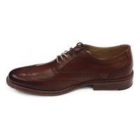 Men Bass Usa Leather Classic Dress shoe Wingtip Oxford 70-10122 Corbin Tan brown