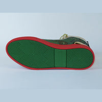 Mens High Top Shoes FIESSO by AURELIO GARCIA Chain Medusa Celebrity 2421 Green