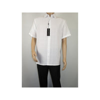 Men Short Sleeve Sport Shirt by BASSIRI Light Weight Soft Microfiber 60001 White