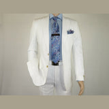 Mens Summer Linen Suit Apollo King Half Lined 2 Button European LN6 White Party