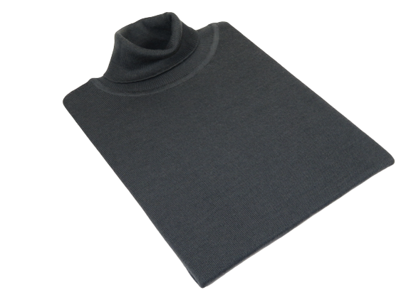 Men PRINCELY Turtle neck Sweater Turkey Soft Merinos Wool 1011-80 Steal Gray