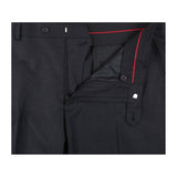 Men Renoir Flat Front Pants 100% Wool Super 140's Classic Fit 555-3 Charcoal