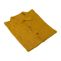 Mens Stacy Adams Italian Style Knit Woven Shirt Short Sleeves 71010 Gold