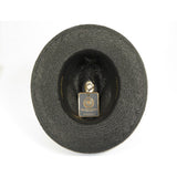 Men's BRUNO CAPELO Fedora 3 Inch Flat brim Hat 100% Natural Straw CA431 Black
