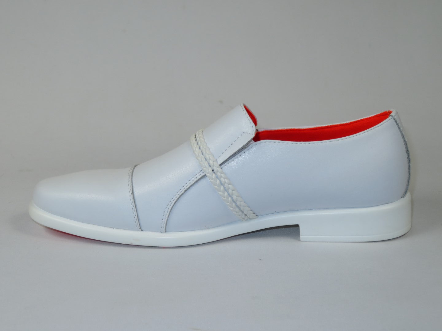 Men's Shoes The Cuban L TAYNO Leather Cap Toe Loafer White