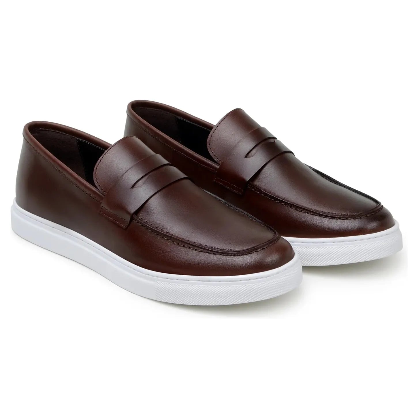Belvedere Elliot Penny Loafer Walking Sneaker Italian Leather Brown
