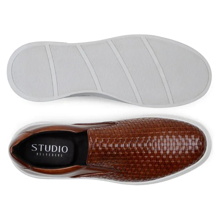 Belvedere Fernanado Sneaker Quality and Comfort Nappa Leather Ant. Tan