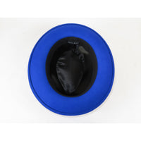 Men's Milani Wool Fedora Hat Soft Crushable Lined FD219 Royal Blue