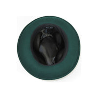Men's Milani Wool Fedora Hat Soft Crushable Lined FD219 Emerald Green