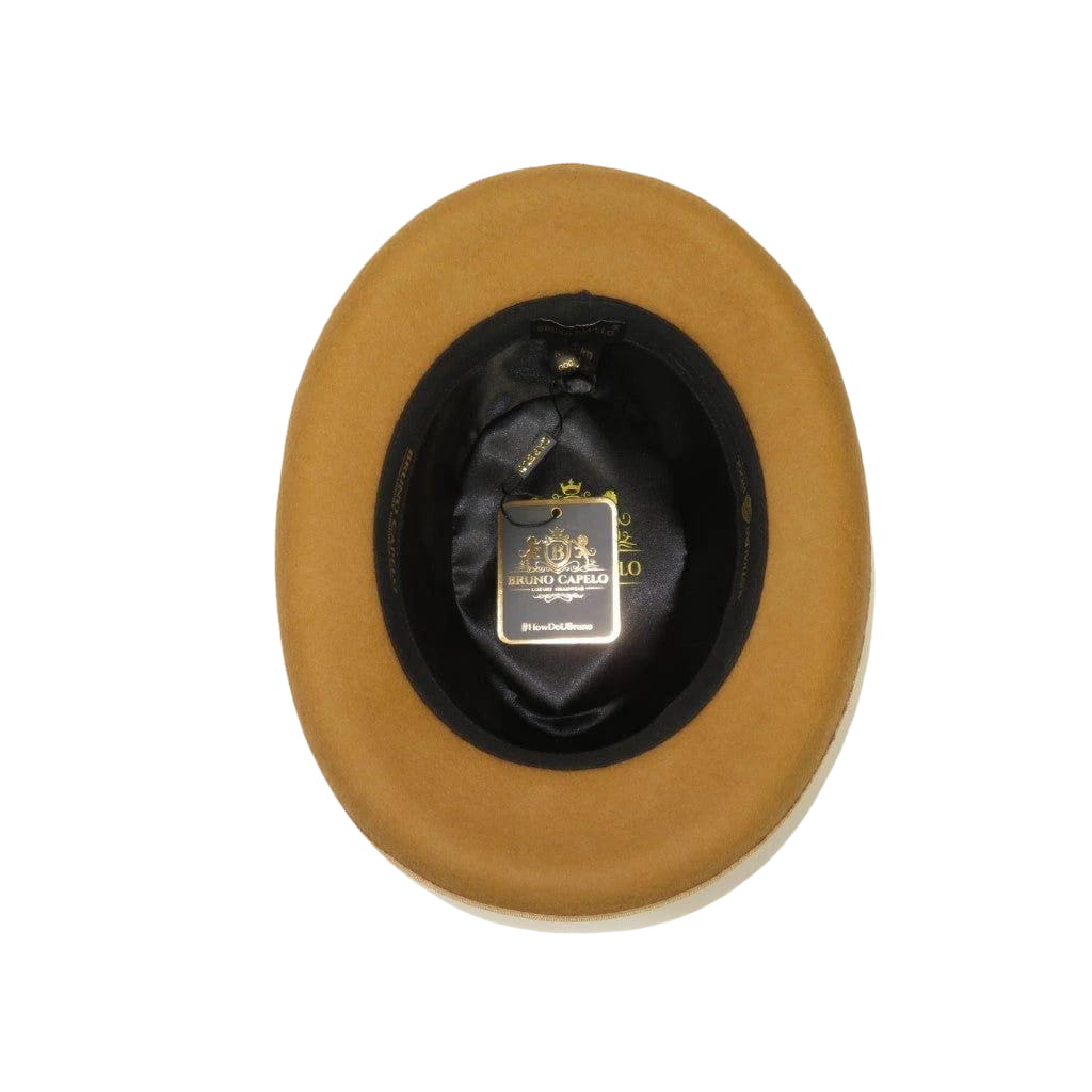 Men Bruno Capelo Dress Hat Australian Wool Homburg Godfather GF103 Camel Tan