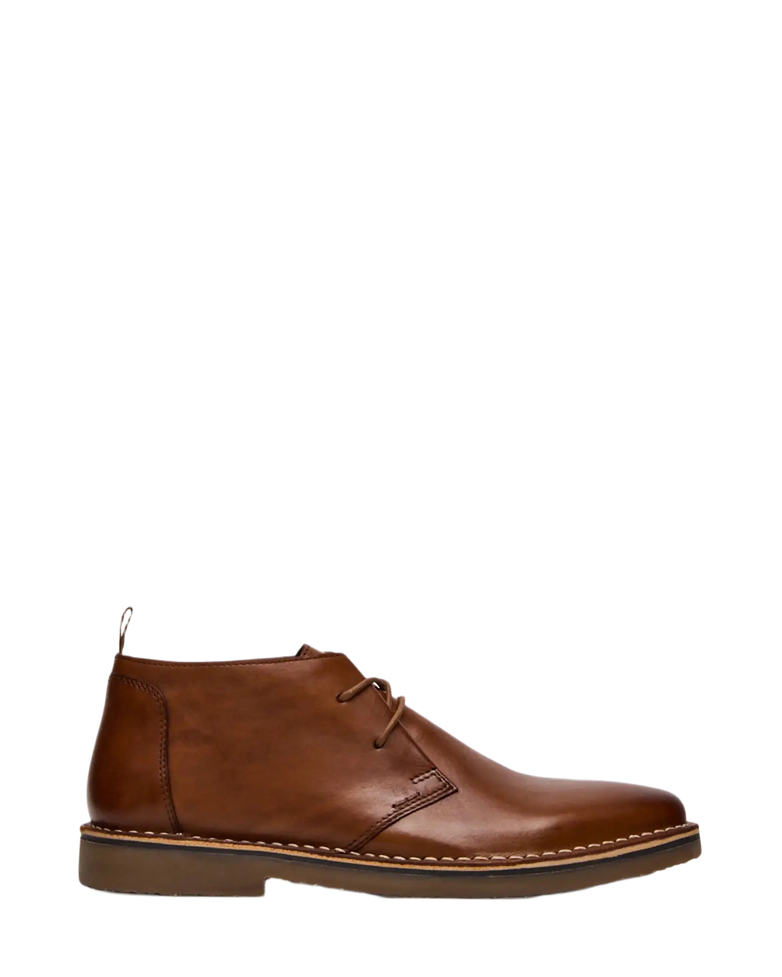 Men's Steve Madden Chuka Comfort Boot Soft Leather Lace up Harros Tan