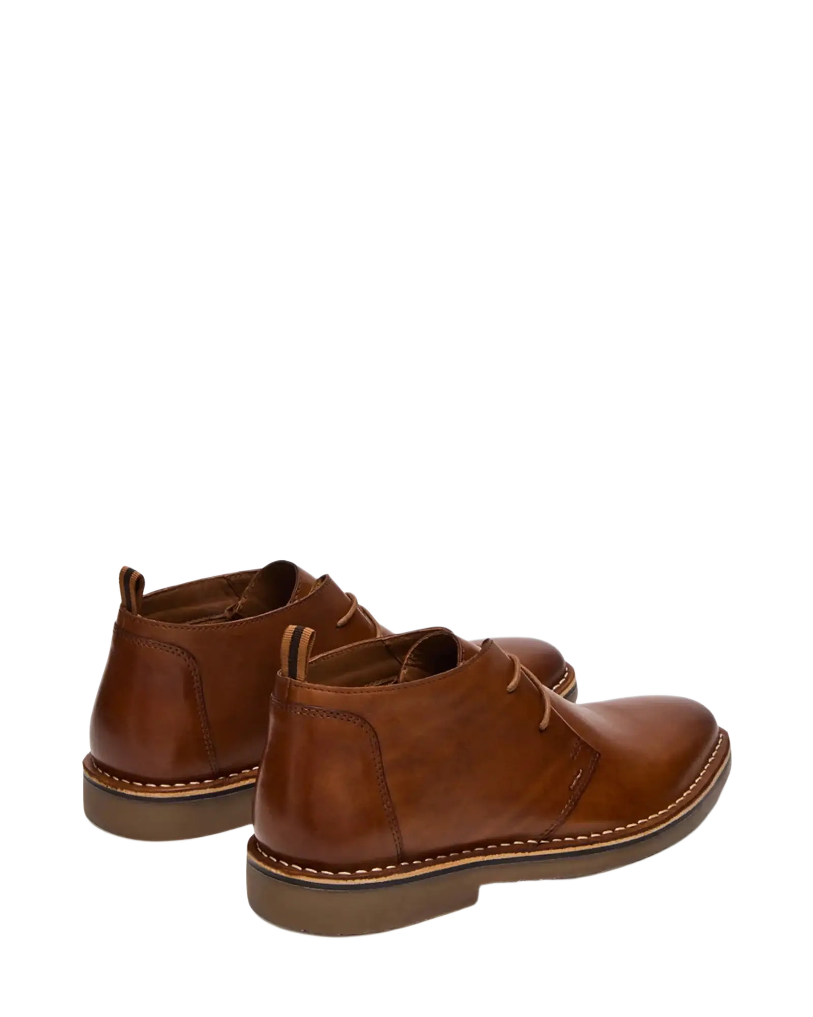 Men's Steve Madden Chuka Comfort Boot Soft Leather Lace up Harros Tan