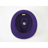 Men BENTLY HEADWEAR Hat Australian Wool Pinch Front Fedora HUDSON HU430 Purple