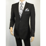 Men's Soft Wool Cashmere Single Breasted Suit Giorgio Cosani 900 Black 38L