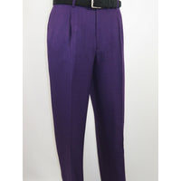 Men's Slacks By Dreams 255-19 Purple Pleated Size 33-34 waist