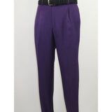 Men's Slacks By Dreams 255-19 Purple Pleated Size 33-34 waist