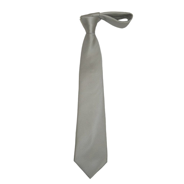 Men's 100% Silk Woven Tie J.Valintin Private Collection J27 Silver Gray