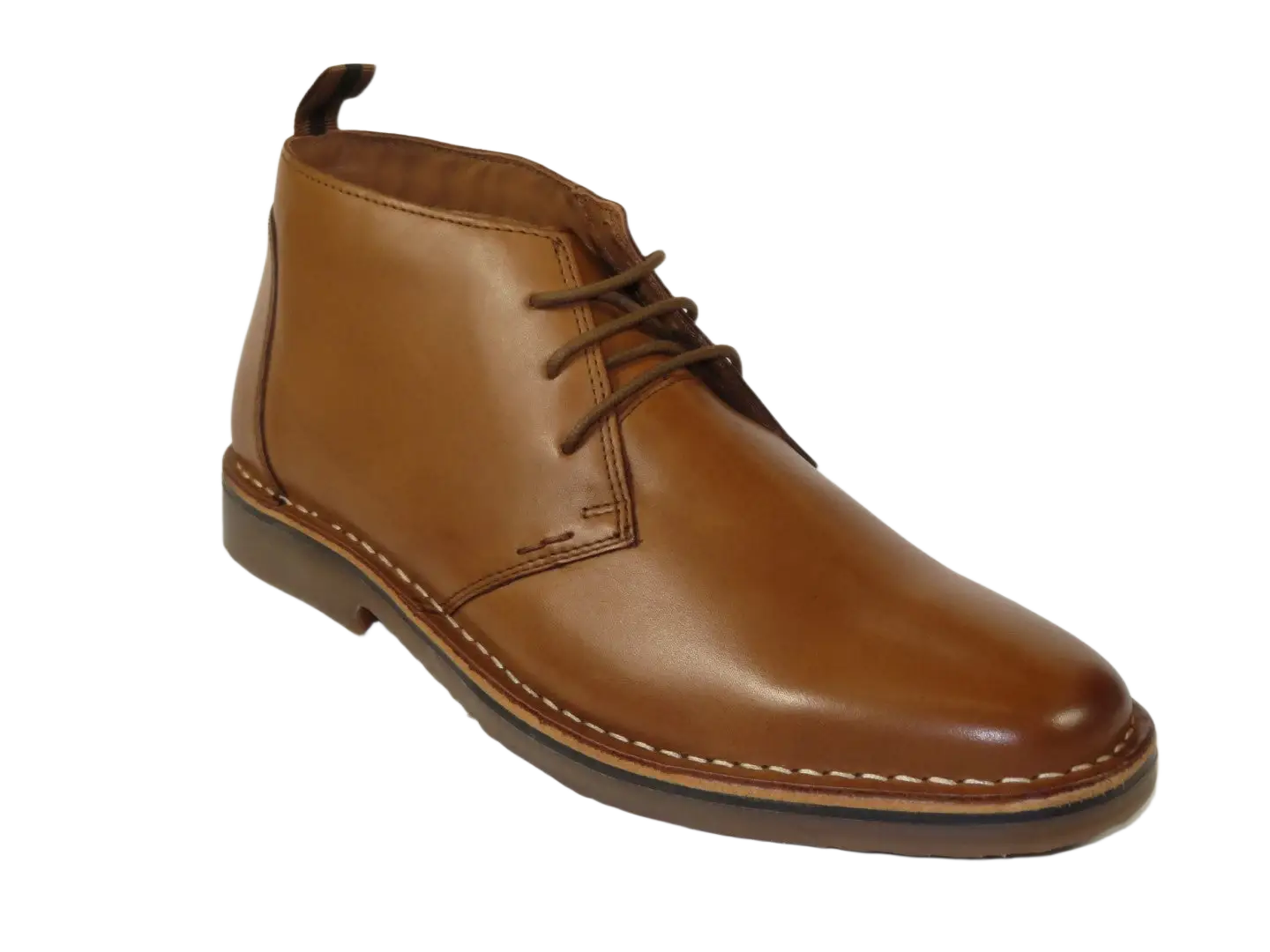 Men's Steve Madden Chuka Comfort Boot Soft Leather Lace up Harros Tan